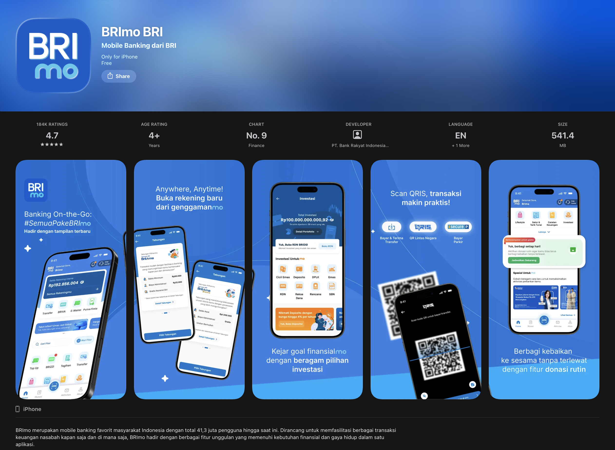 BRIMO mobile banking application built with Flutter, featuring account management, money transfers, bill payments, and transaction history
